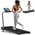 WELLFIT Walking Pad Treadmill with Incline, Foldable Treadmill for Home, Compact Under Desk Treadmill for Home Office, Quiet Running Machine for Exercise
