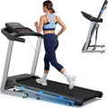 WELLFIT Treadmills for Home with Incline & Led Screen, 2-12 KM/H Foldable Treadmill with Handle Bar Up to 160KG Capacity, 3.5HP Quiet Walking Pad Treadmill