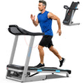 WELLFIT 15 Auto Incline Treadmills, 8.7MPH 4.0HP 400+LBS Capacity, Smart Voice Control, Works with KINOMAP, 95% Assembled|BPM Monitor|Music Player, Foldable Heavy Duty Treadmill for Home Gym