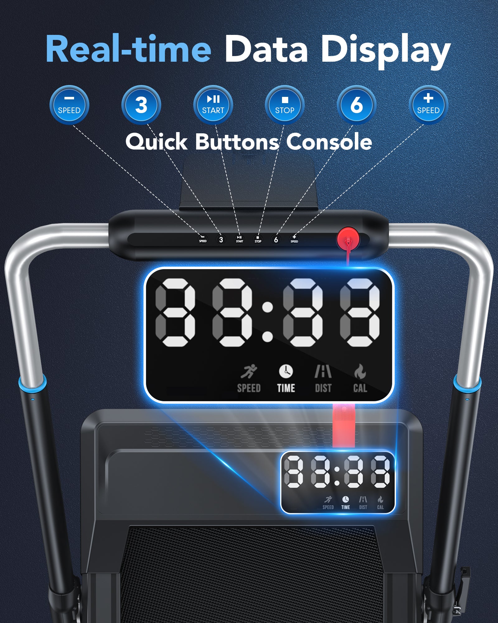 WELLFIT Folding Treadmills 10% Incline, 360lbs Capacity Under Desk Walking Pad, Treadmill for Home Office with Handle Bar, 4 in 1 Smart Treadmill Work with KINOMAP No Assembly Easy Move Upright Place