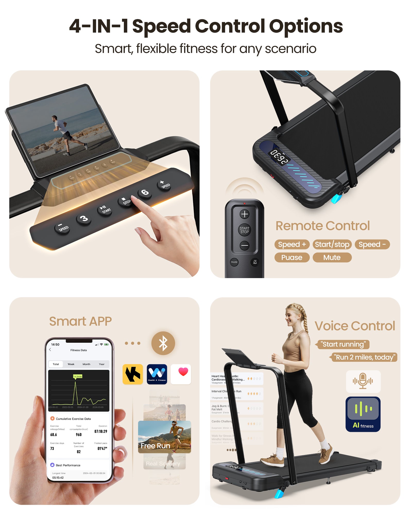 WELLFIT Incline Walking Pads with Handle Bar for Home Office Apartment, Small Under Desk Treadmills with Hiking Climbing Mode for Efficient Fat-Burn, Works for APPs/Mute Remote, 320 LBS Capacity