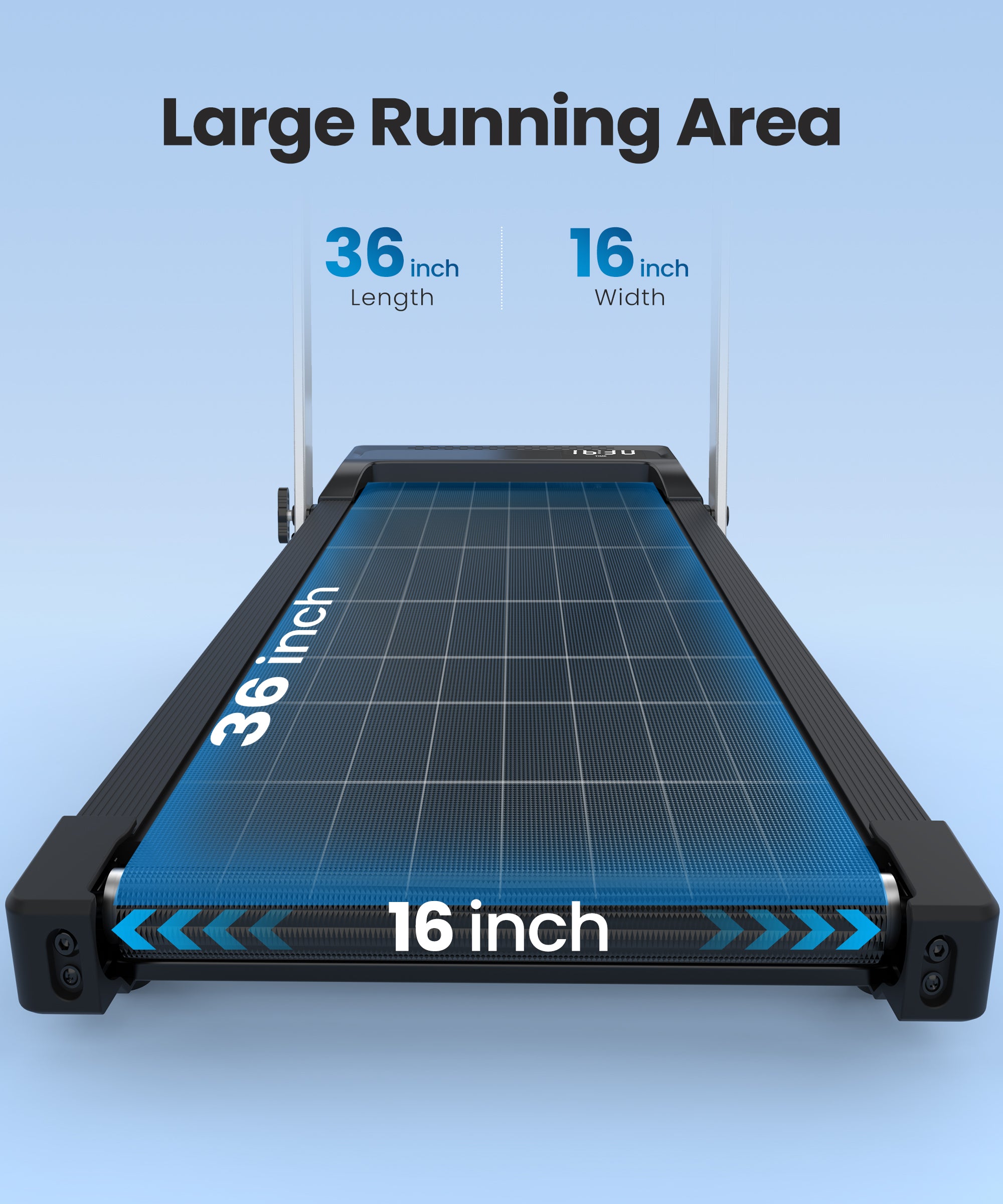 WELLFIT Walking Pad with Handle Bar, 10% Incline Treadmill for Home 320lbs Weight Capacity, Foldable Small Treadmill for Small Space, 3.0HP 0.6-6.2MPH 36"x16" Running Area, Easy to Move, Upright Place