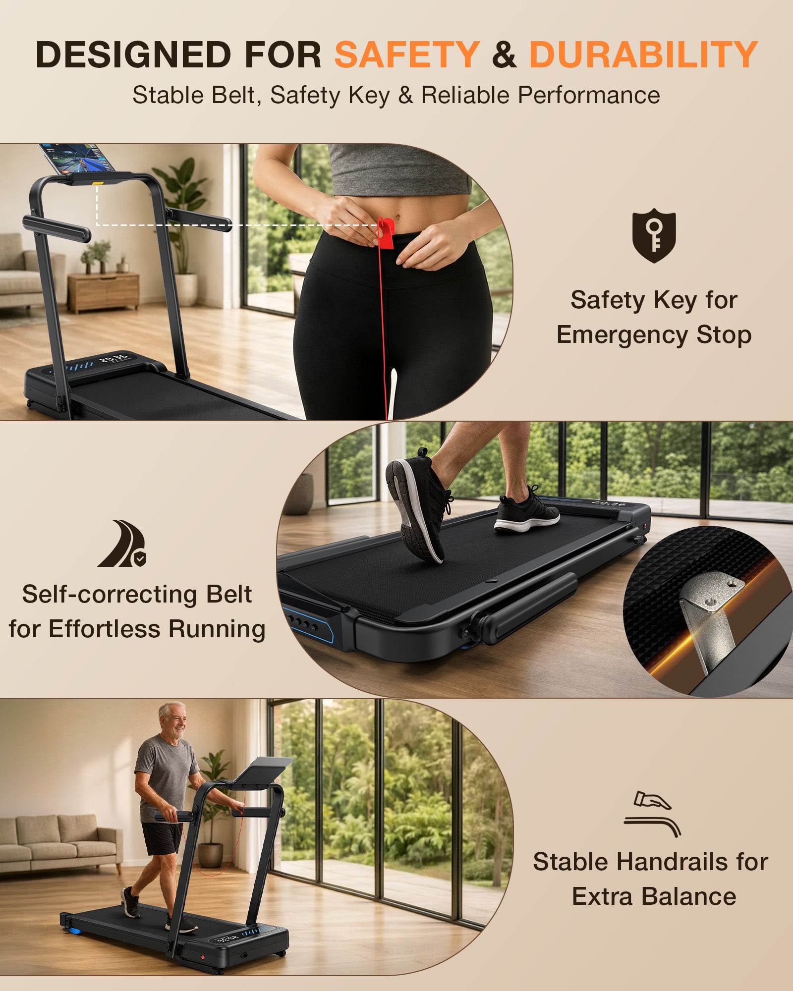 WELLFIT 12% Auto Incline Walking Pad with Handle Bar, Folding Treadmill | 375lbs Capacity, 40''x16'' Wide Belt, Voice Control, Portable Treadmills for Home Small, Seniors & Apartments, Gift for Men