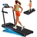 WELLFIT Walking Pad with 12% Auto Incline & Handle Bar, Foldable Treadmill, 375+ LBS Capacity, 40" x 16" Wide Belt, Max 7.6 MPH, 3.5HP Quiet Under Desk Treadmills for Home Office with APP, Remote & LED