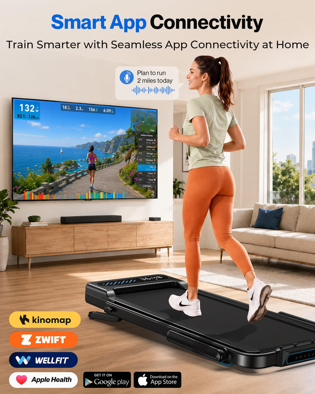 WELLFIT Walking Pad with 12% Auto Incline & Handle Bar, Foldable Treadmill, 375+ LBS Capacity, 40" x 16" Wide Belt, Max 7.6 MPH, 3.5HP Quiet Under Desk Treadmills for Home Office with APP, Remote & LED