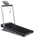 WELLFIT Foldable Walking Pad Treadmills, Under Desk Treadmill with Handle Bar, 350LBS Weight Capacity, 10% Incline, Portable Compact Treadmill for Home/Office Small, Easy to Move, Upright Placement